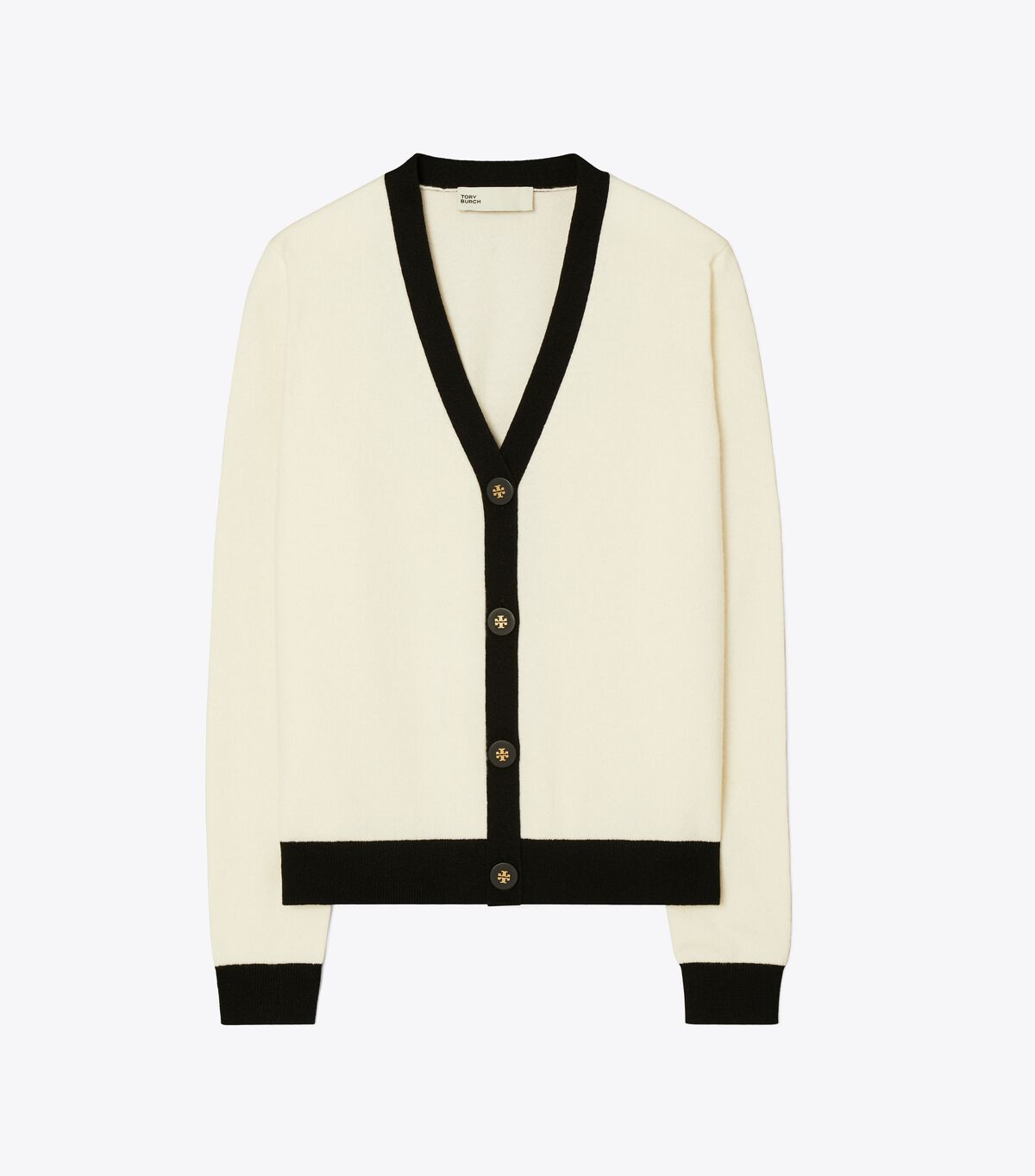 tory burch contrast trim cardigan