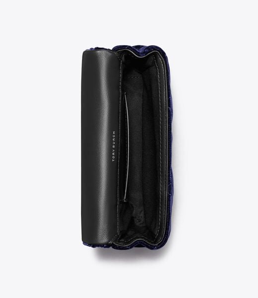 tory burch حقيبة ميني كيرا دايموند المخملية المبطنة