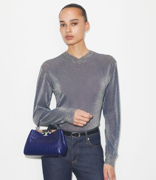 Mini Eleanor Soft Croc-Embossed Satchel tory burch mini eleanor soft croc embossed satchel