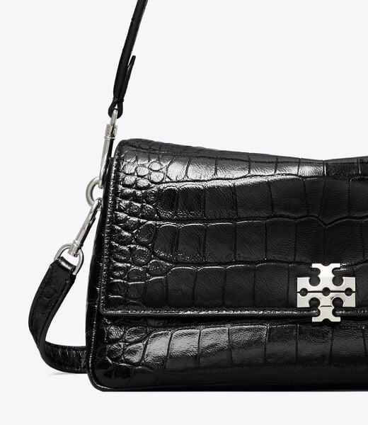 tory burch small charlie croc embossed shoulder bag