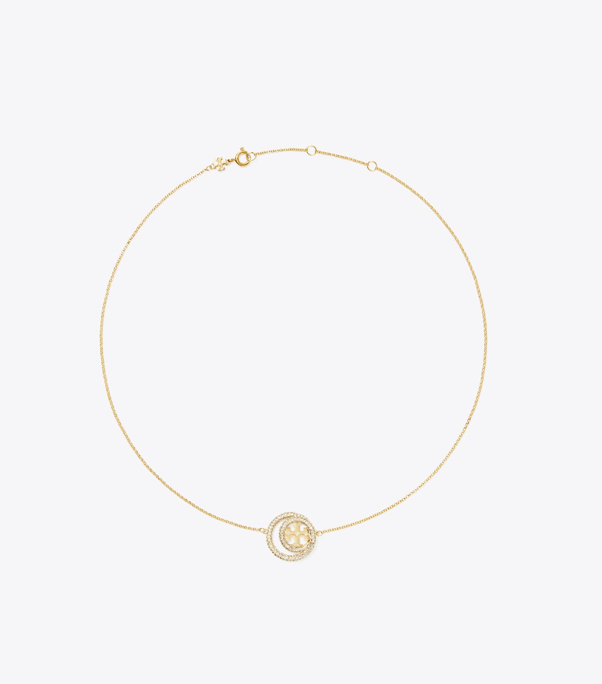 tory burch miller double ring pendant
