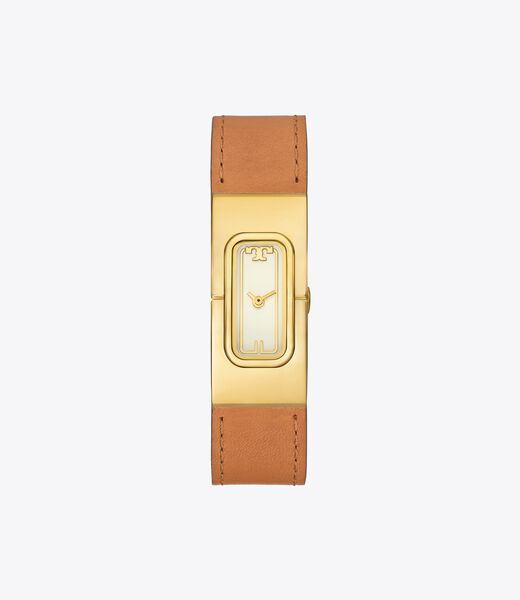 tory burch lee ivory gold light luggage faux croc black 18mm x 40mm case