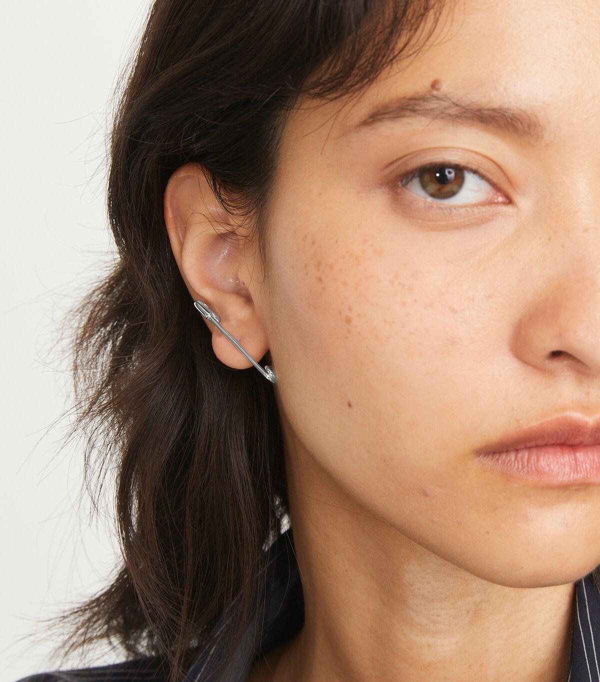 Statement Safety Pin Earring tory burch statement safety pin earring