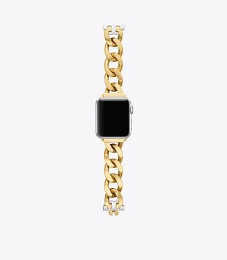 Curb Link Band for Apple Watch, Gold-Tone/Silver, 38 MM – 40 MM