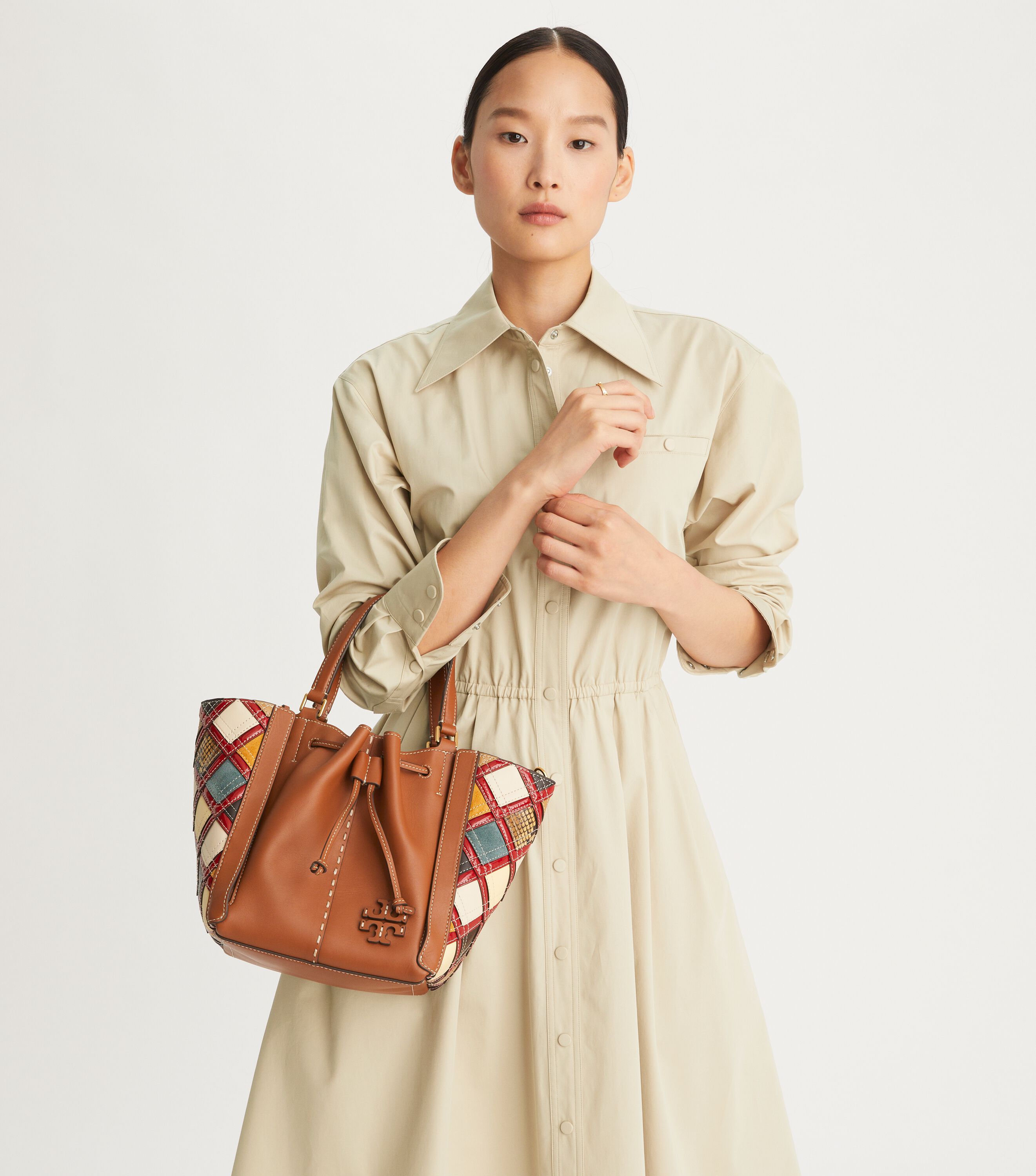Tory burch mcgraw patchwork carryall sales