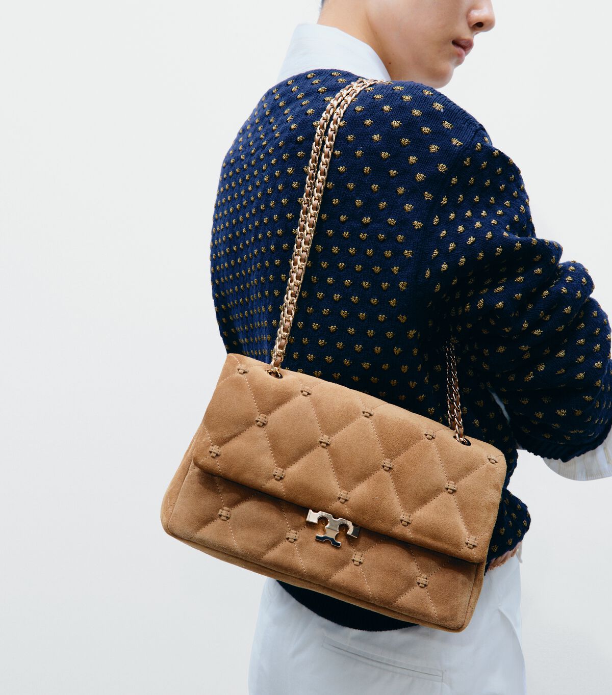 Bunny Knot Suede Shoulder Bag tory burch bunny knot suede shoulder bag
