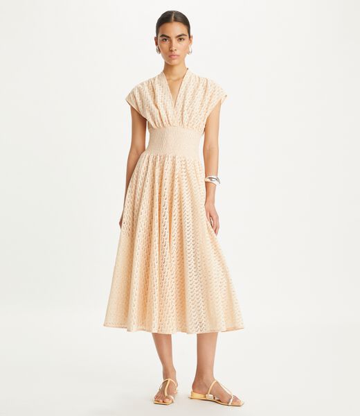 tory burch embroidered cotton dress
