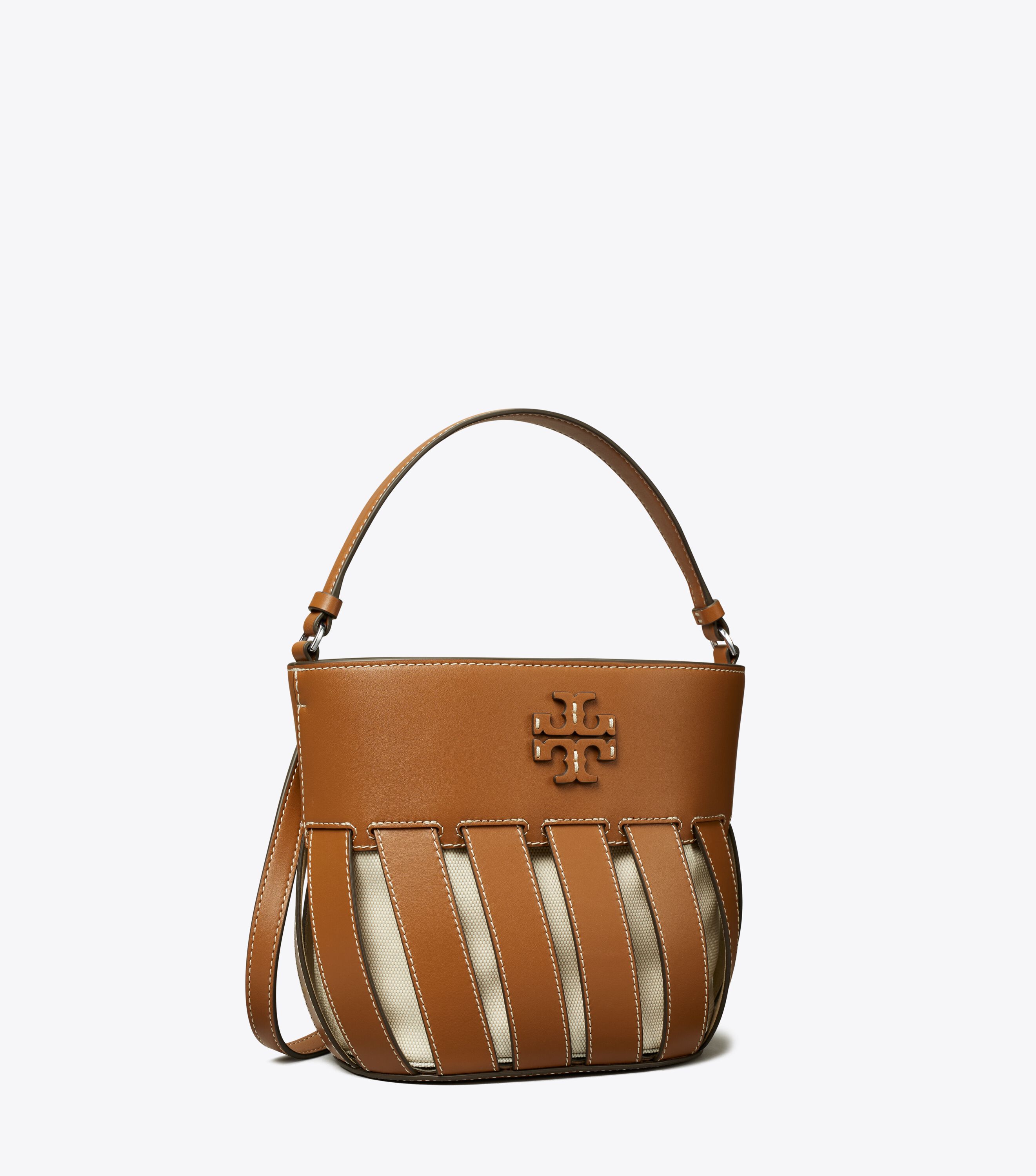 Tory burch miller stripe bucket 2025 bag