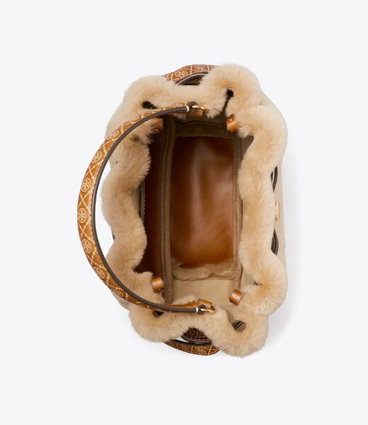 tory burch romy shearling bucket bag