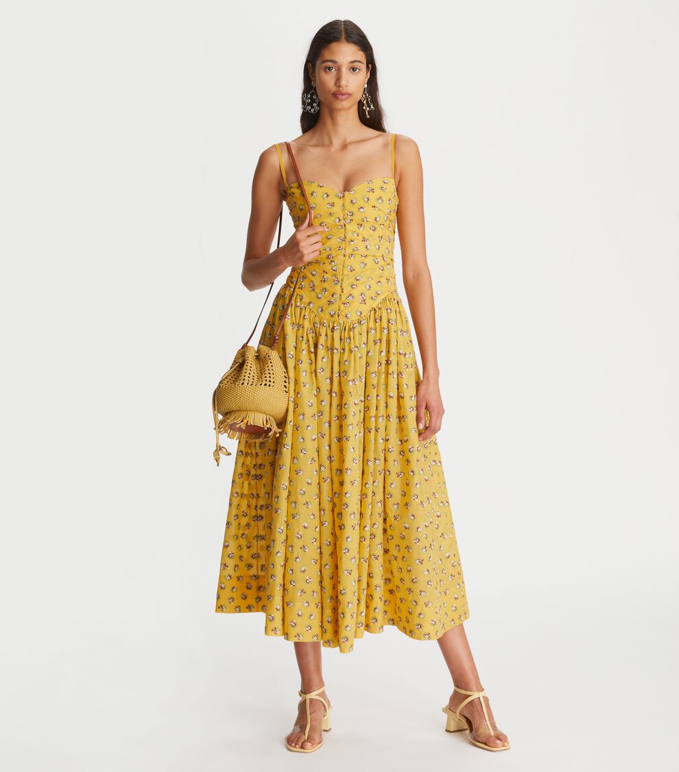 sachin and babi light blue dress THML Gypsy Love Embroidered Shift Dress In Navy main image 0