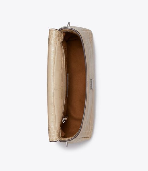 tory burch small charlie croc embossed shoulder bag