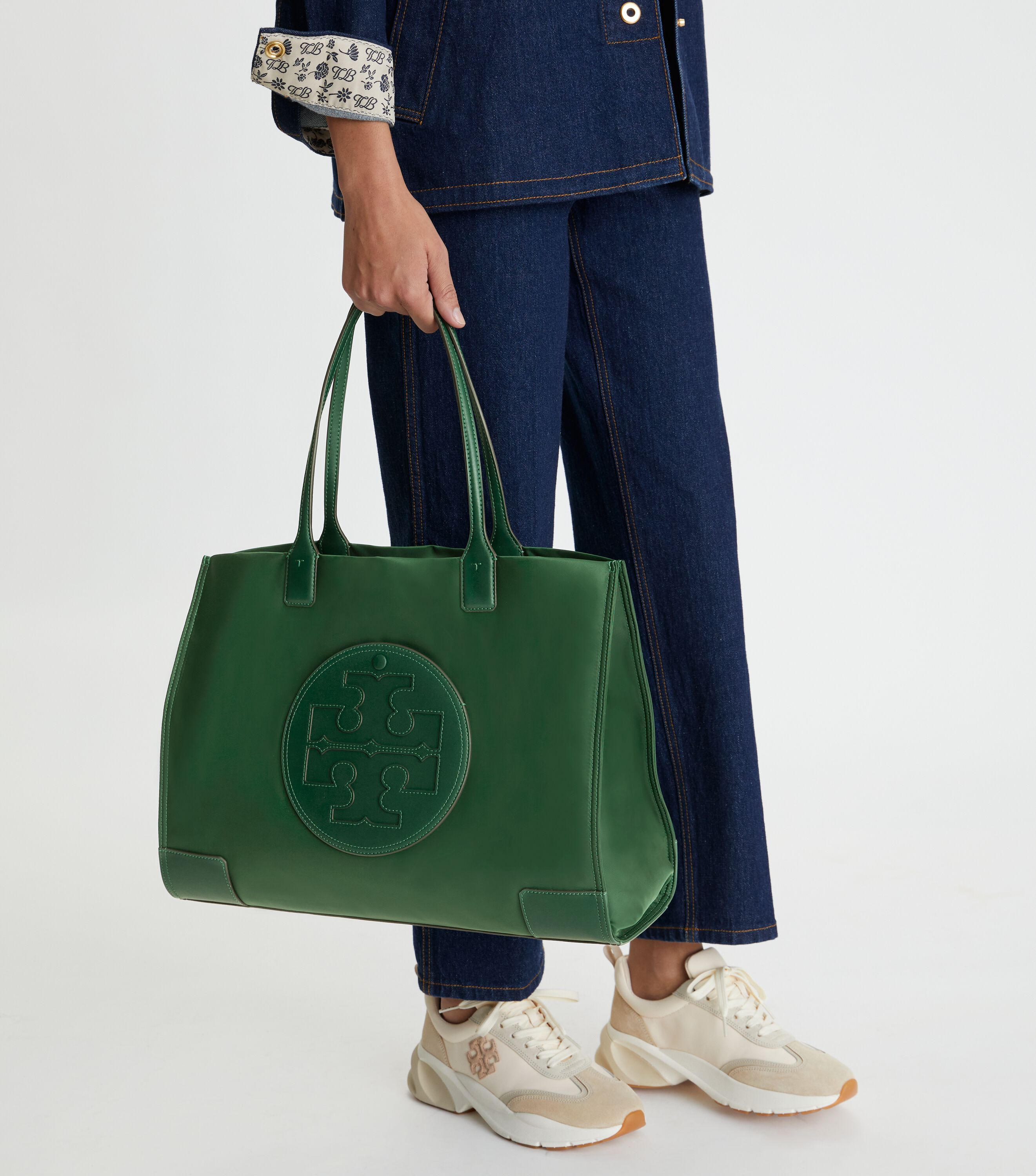 Tory burch ella tote green new arrivals
