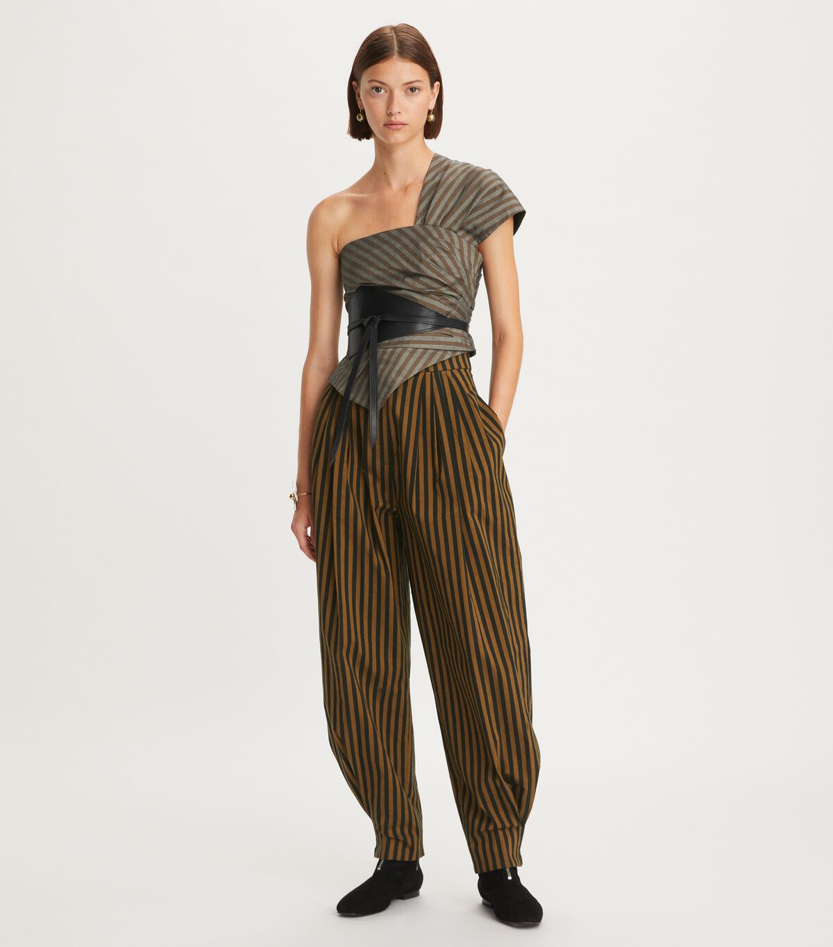 tory burch one shoulder wrap top