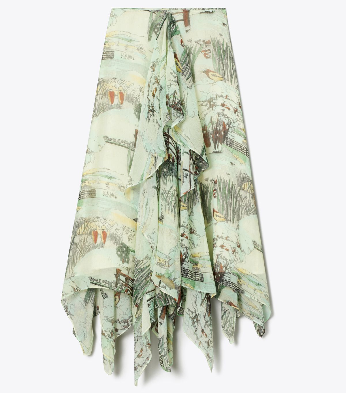 Printed Chiffon Skirt tory burch printed chiffon skirt