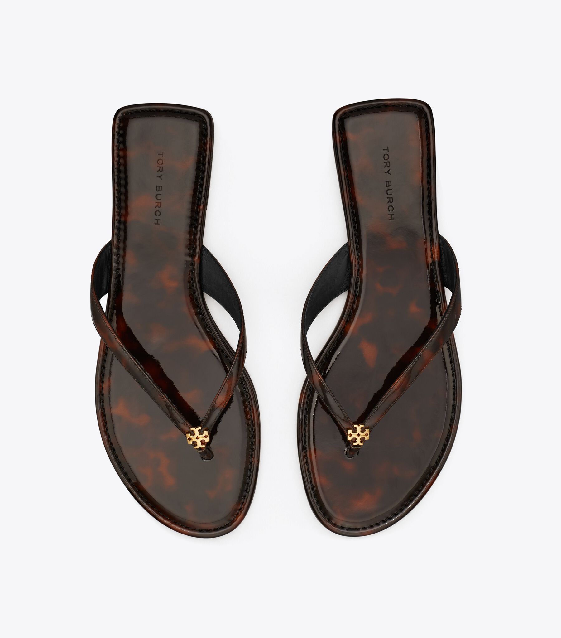 Classic Flip-Flop, Tortoise Patent Tory Burch KW