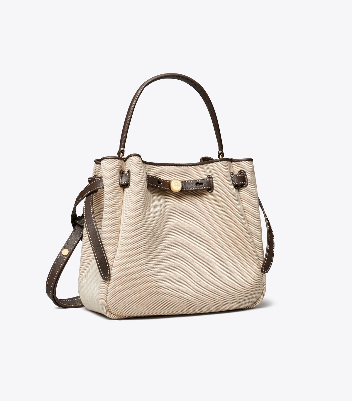 tory burch romy canvas bucket bag