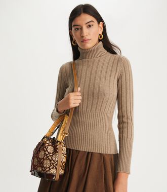 T Monogram Fil Coupé Bucket Bag | Tory Burch KWT Navigation | Tory Burch