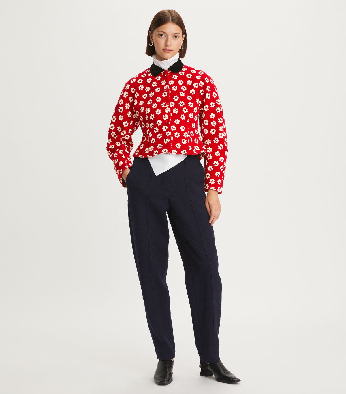 tory burch flower stencil boucl jacket