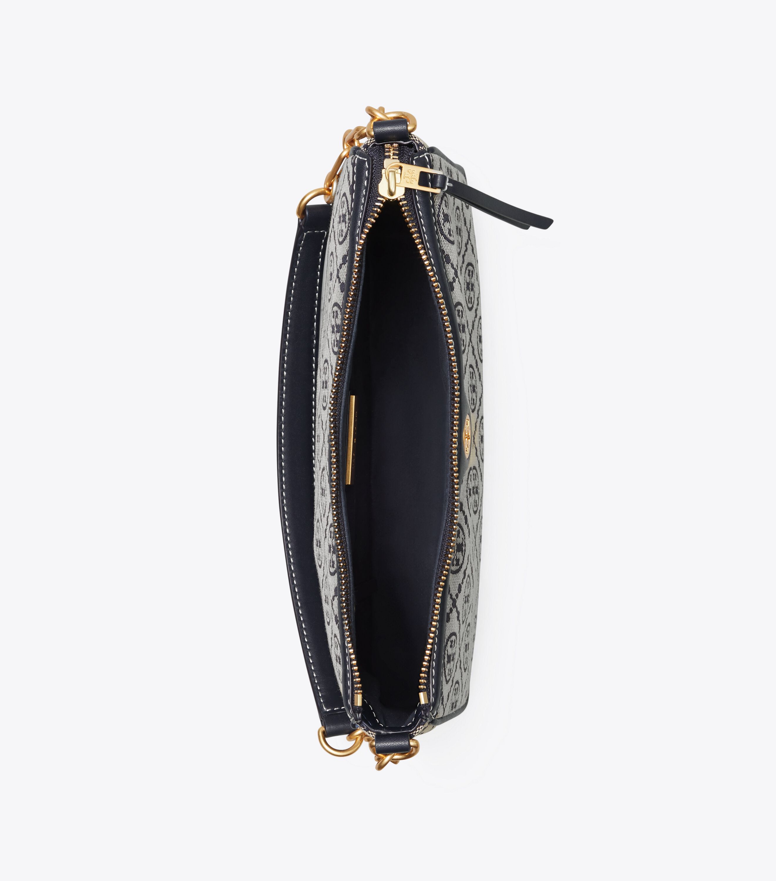 T Monogram Jacquard Studio Bag, Tory Navy | Tory Burch KW