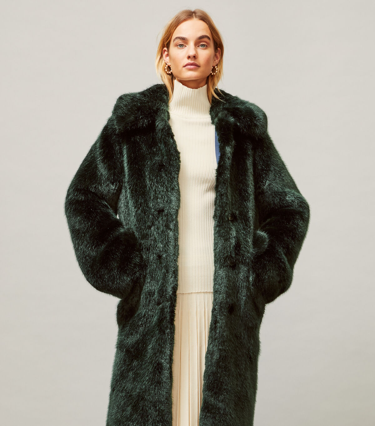 tory burch faux fur coat