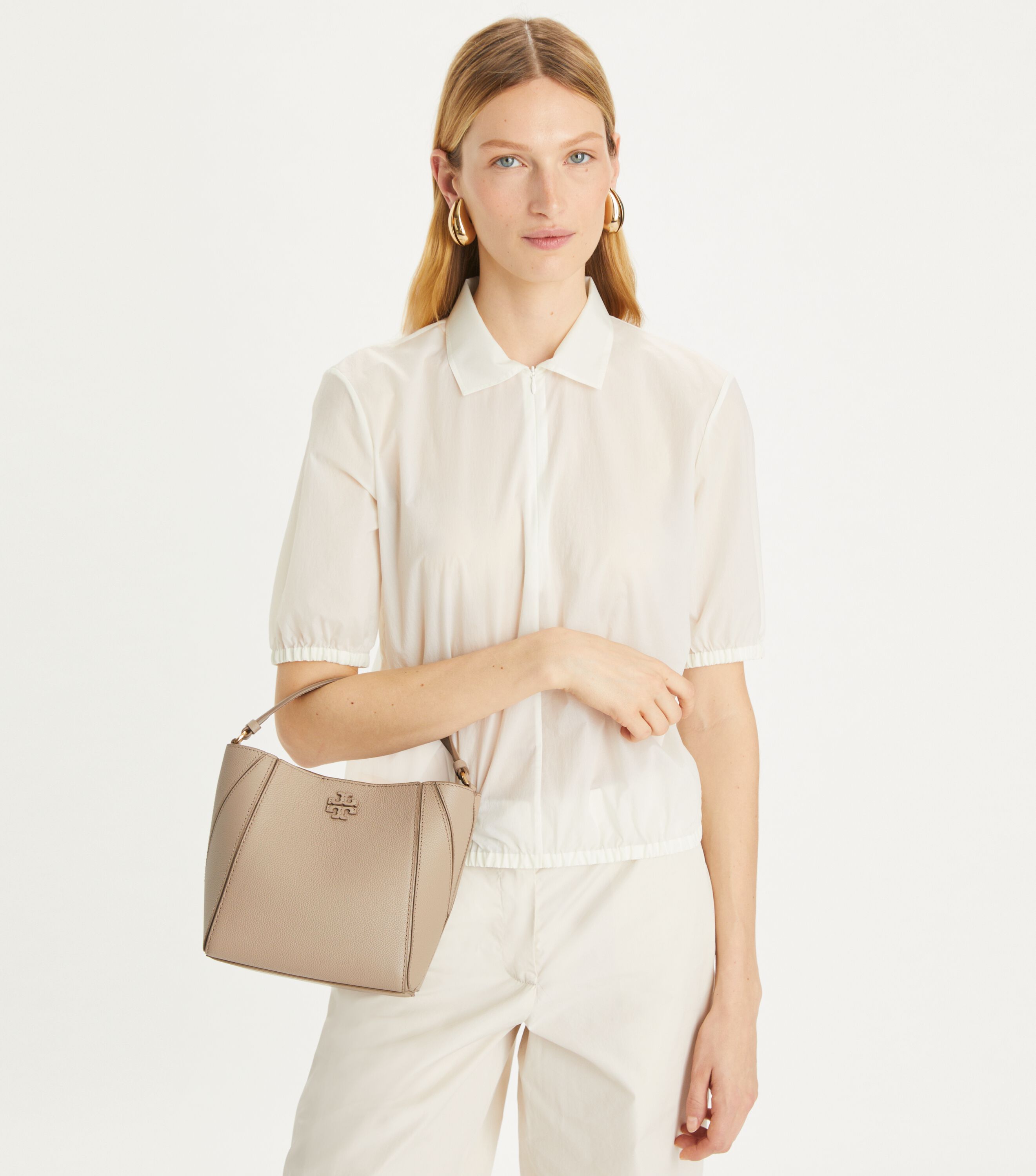 Small McGraw Bucket Bag, Fresh Clay | Tory Burch KW