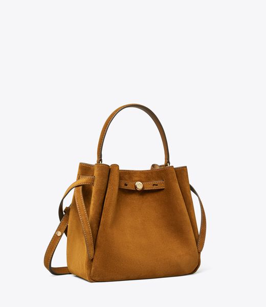 tory burch romy suede bucket bag