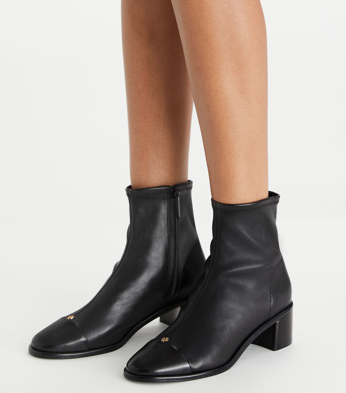 tory burch cap toe low heel ankle boot