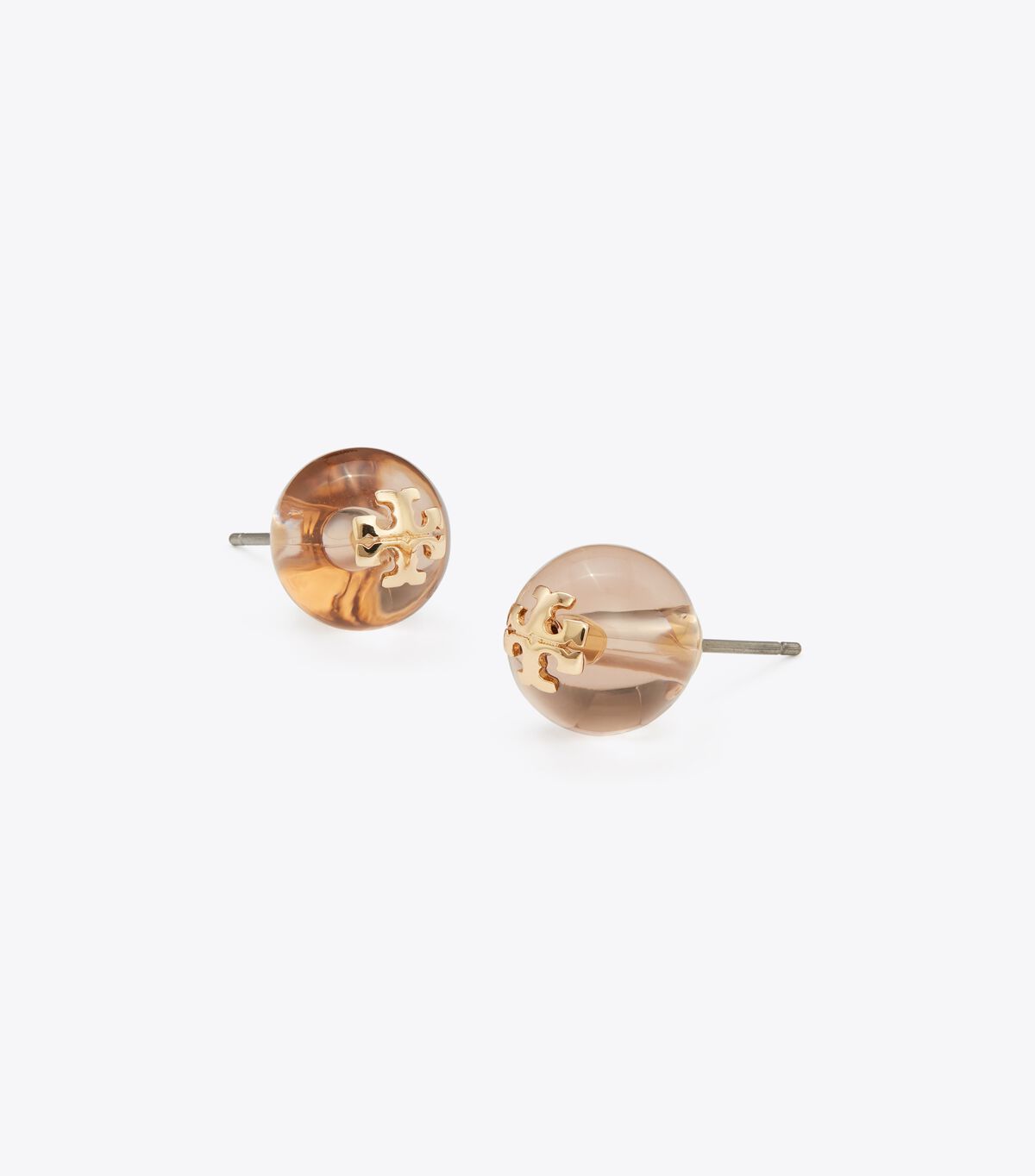 tory burch resin logo stud earring