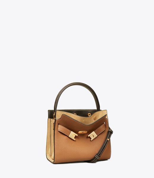 tory burch petite lee radziwill pebbled double bag