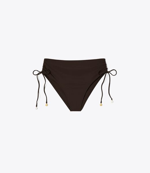 High-Waist Cinched Bikini Bottom