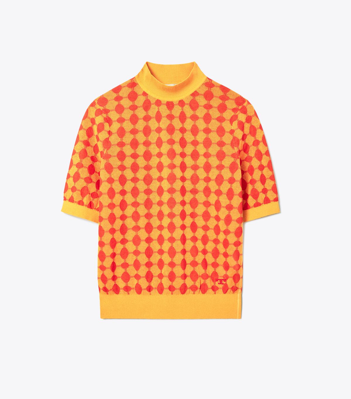 tory burch jacquard knit mock neck