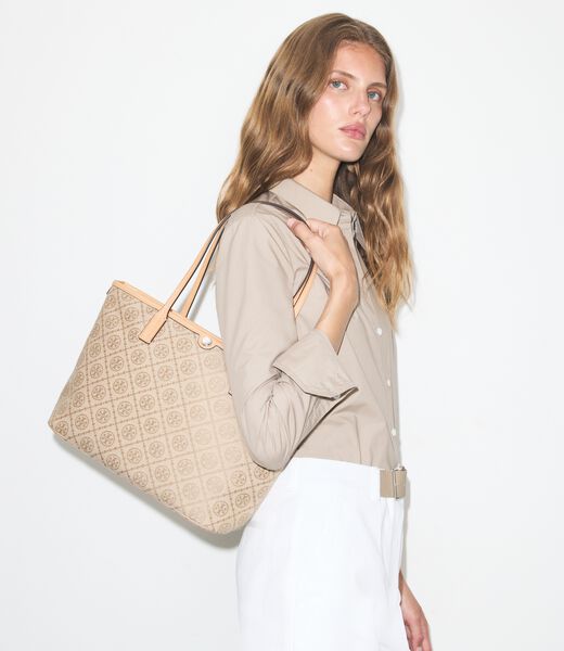 tory burch t monogram small zip tote