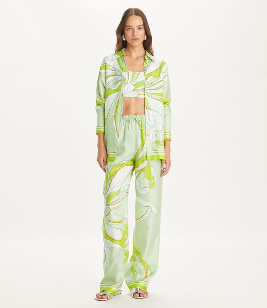 tory burch printed silk tunic