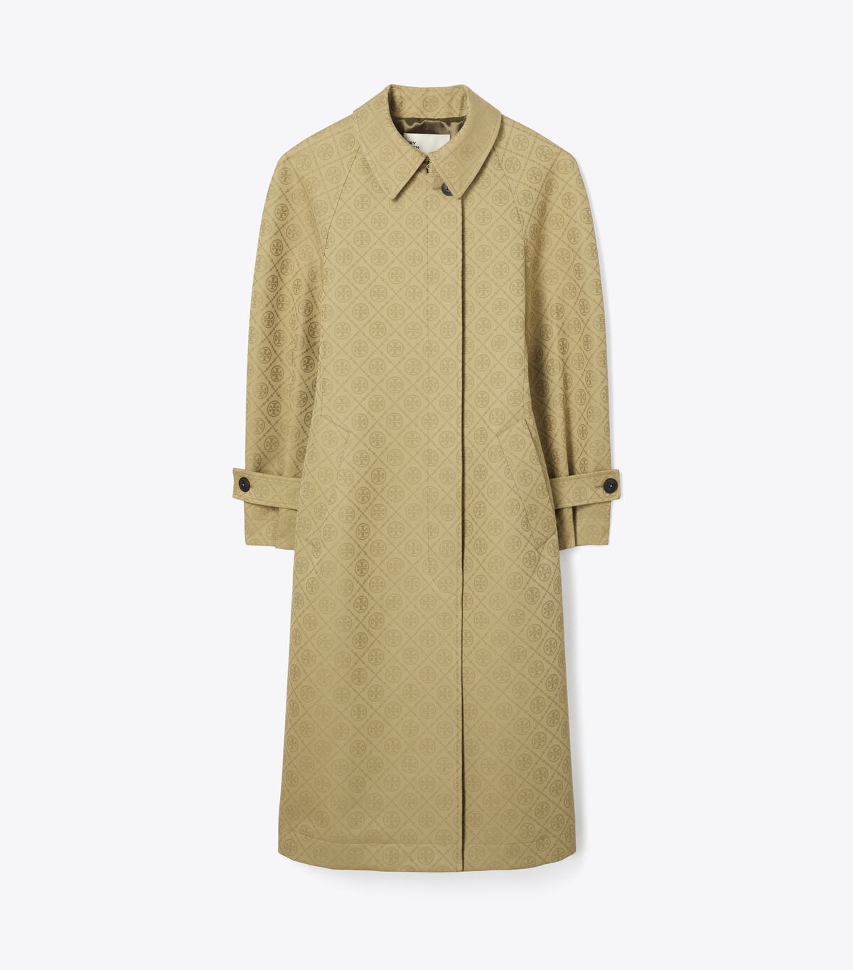 tory burch t monogram jacquard trench coat