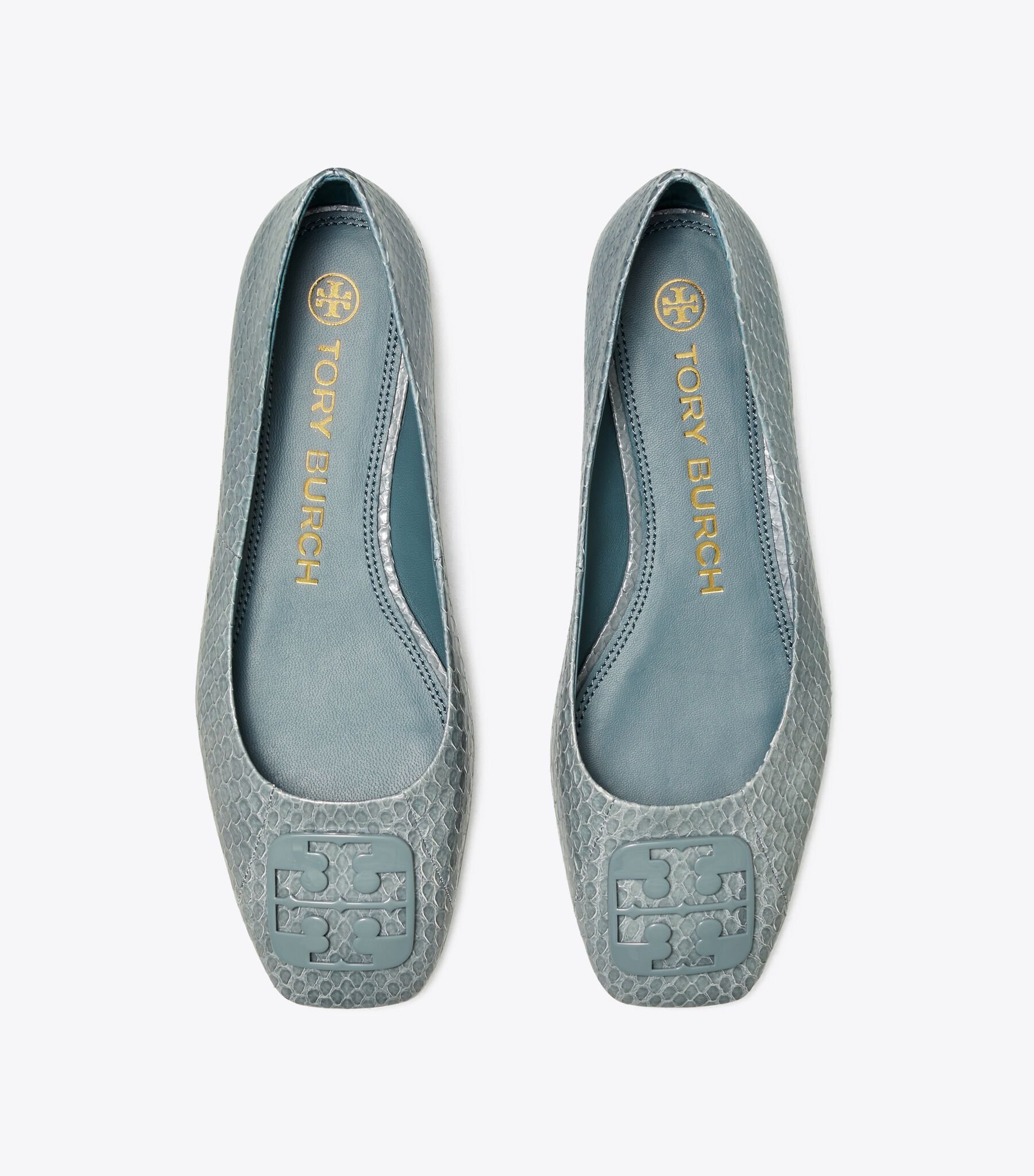 Georgia Snakeskin Ballet Flat, SMOKE BLUE- SNAKE Tory Burch KW