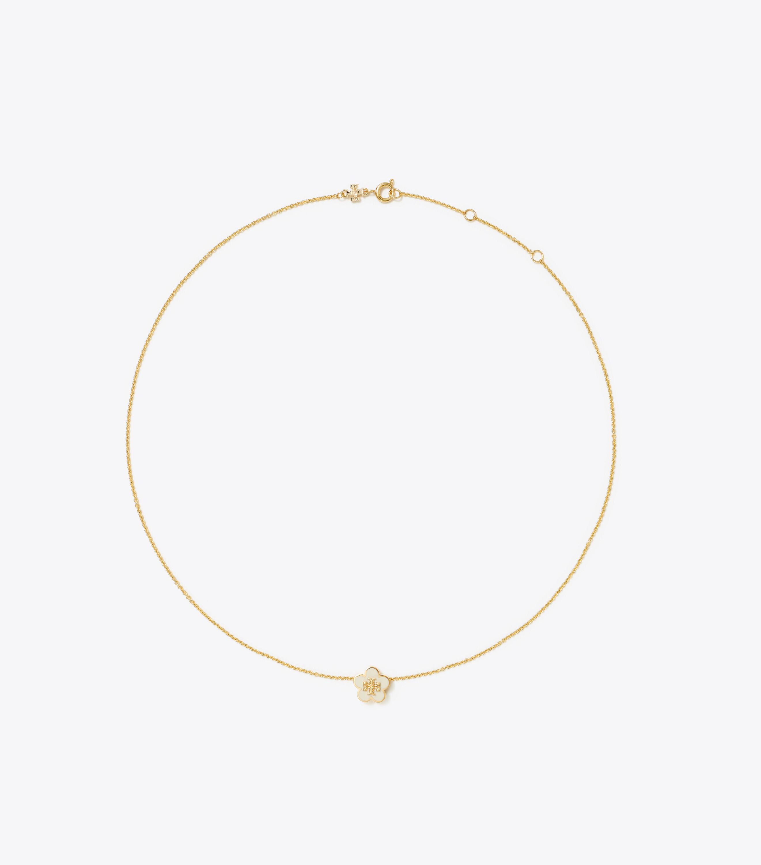 TORY BURCH｜ (KIRA ENAMEL FLOWER PENDANT NECKLACE (16372 Kira Enamel Flower Pendant Necklace: Women's Designer