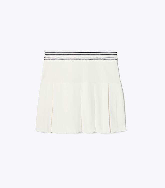 Box Pleat Tech Knit Tennis Skirt