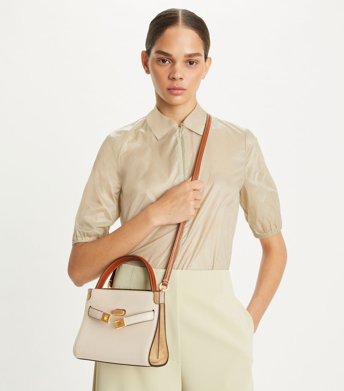 tory burch petite lee radziwill double bag