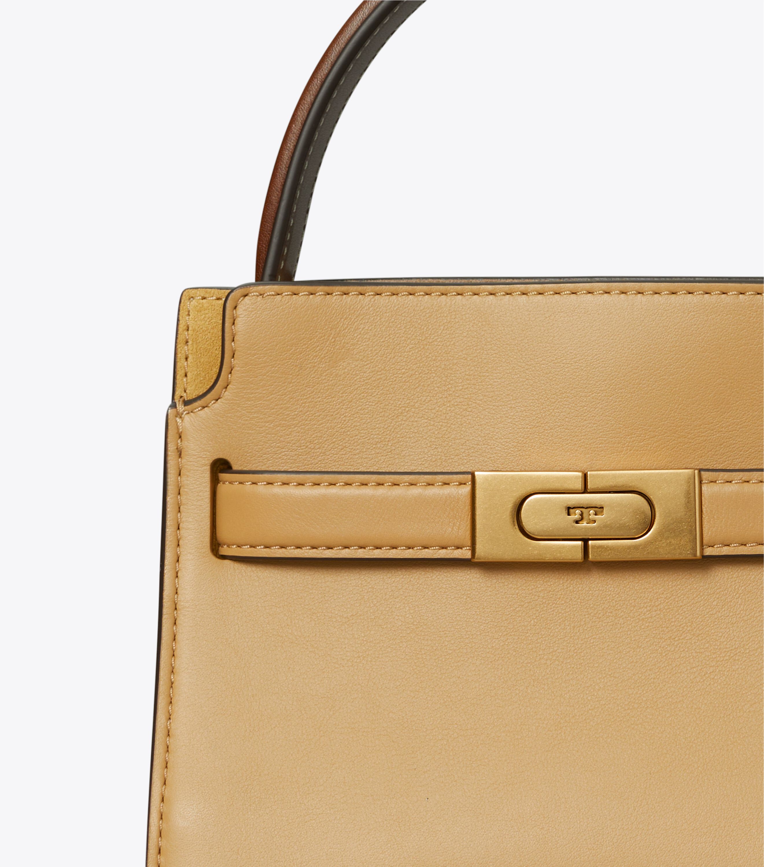 Petite Lee Radziwill Double Bag, Ginger Shortbread | Tory Burch KW