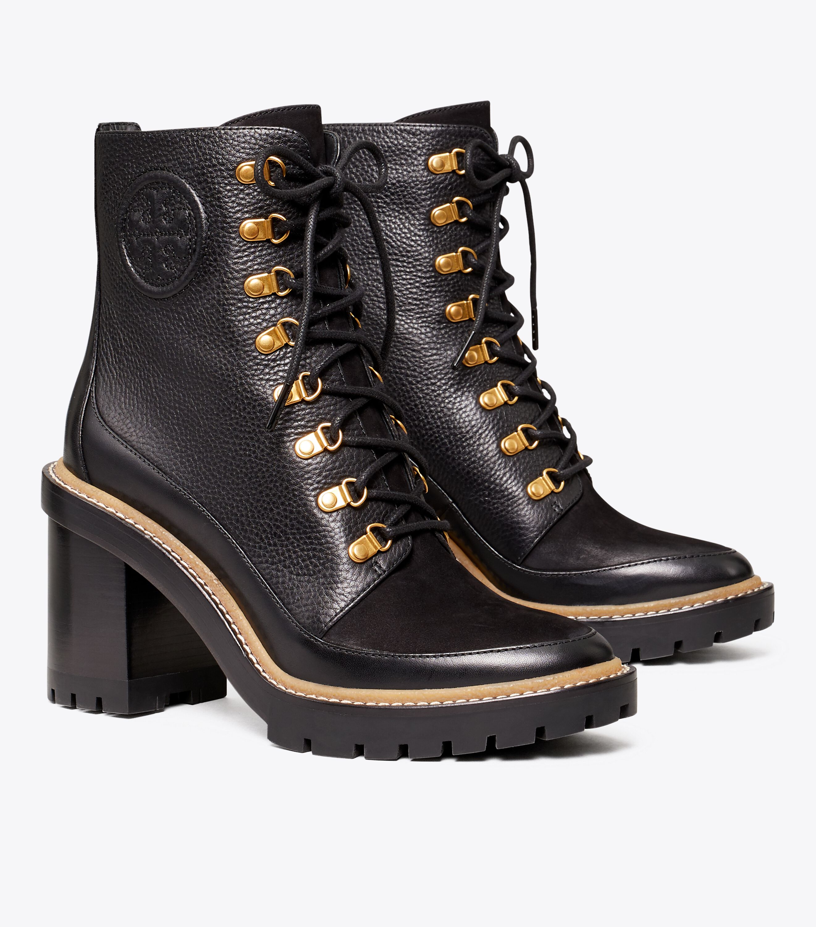Miller Mixed Materials Lug Sole Boot Tory Burch