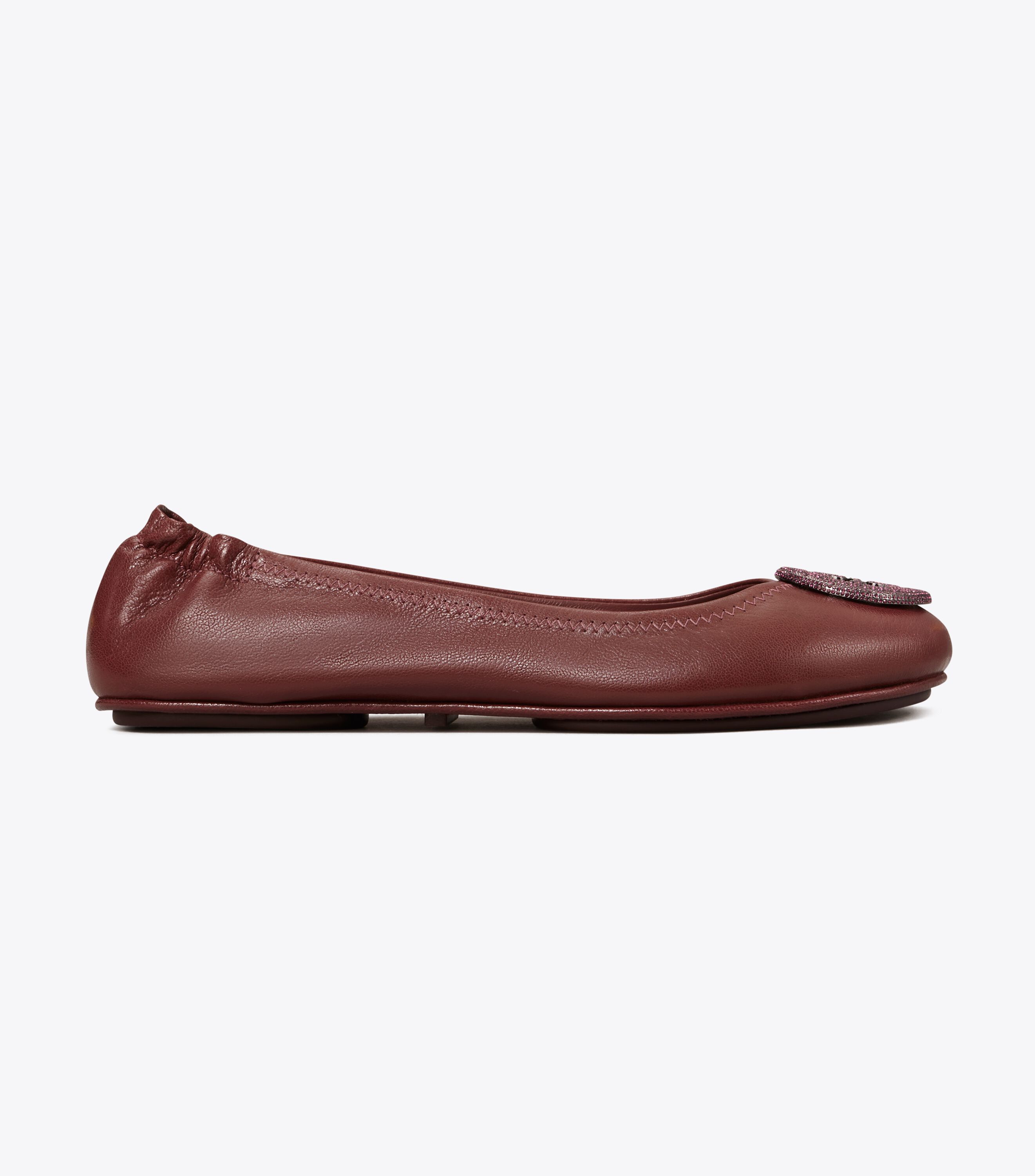Minnie Travel Ballet Flat, Pavé, Claret | Tory Burch KW
