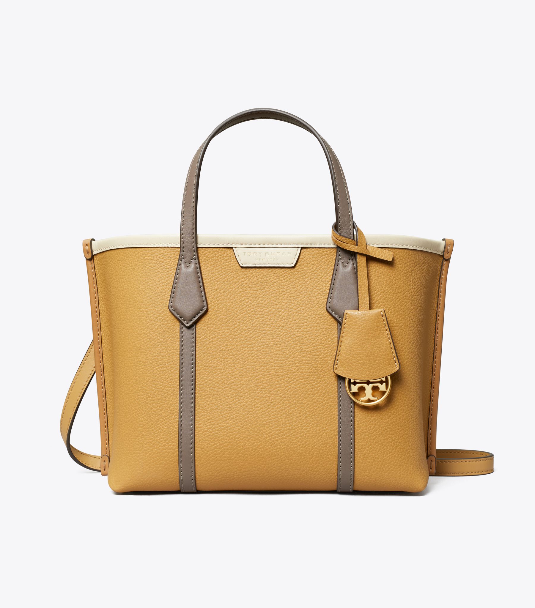 Small Perry Colorblock Triple Compartment Tote, Ginger Shortbread 