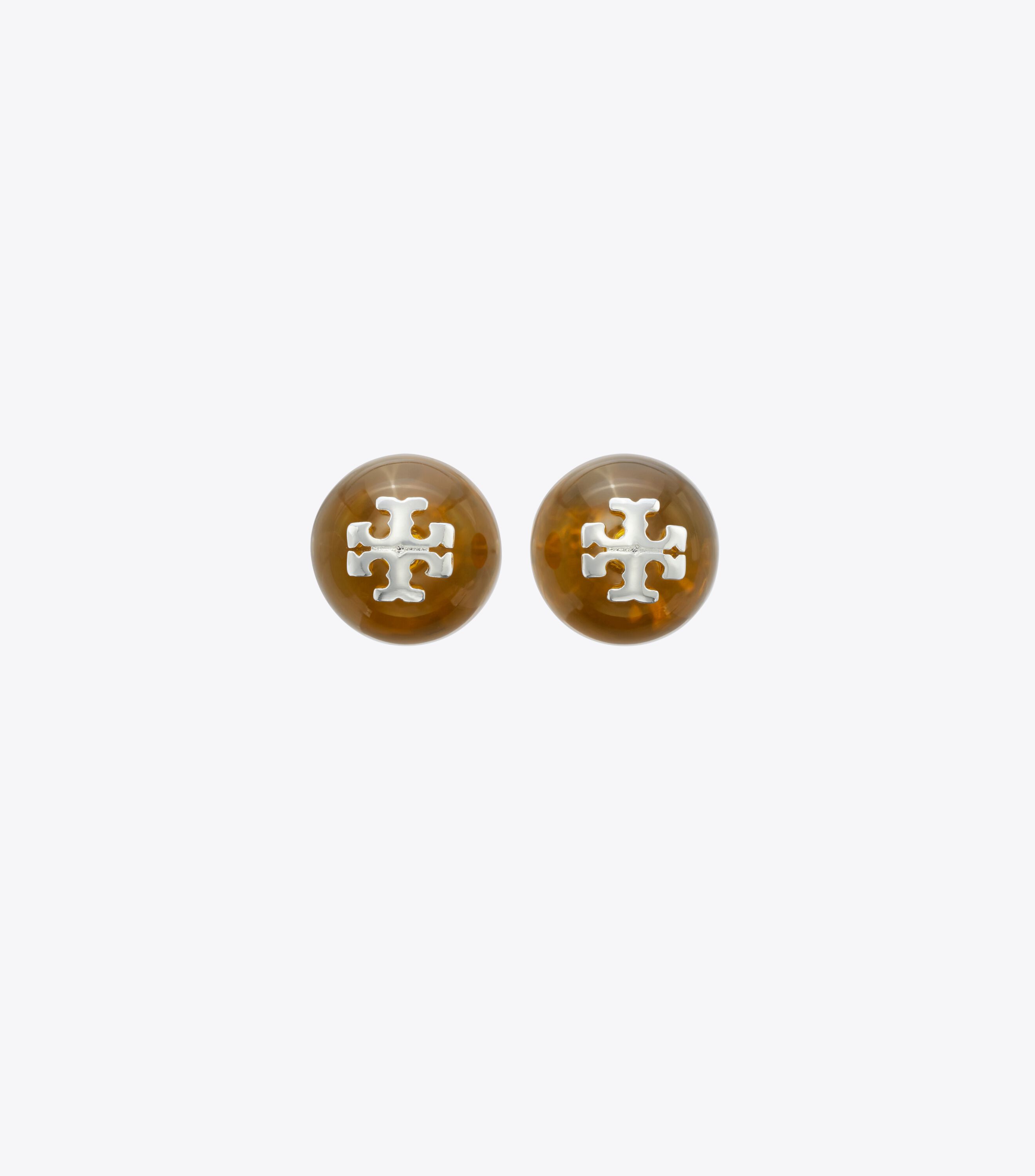 Tory burch crystal logo stud earrings cheap