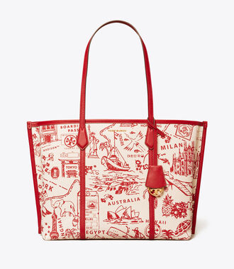 PERRY PRINTED CANVAS TRIPLE-COMPARTMENT TOTE | 920 | Totes