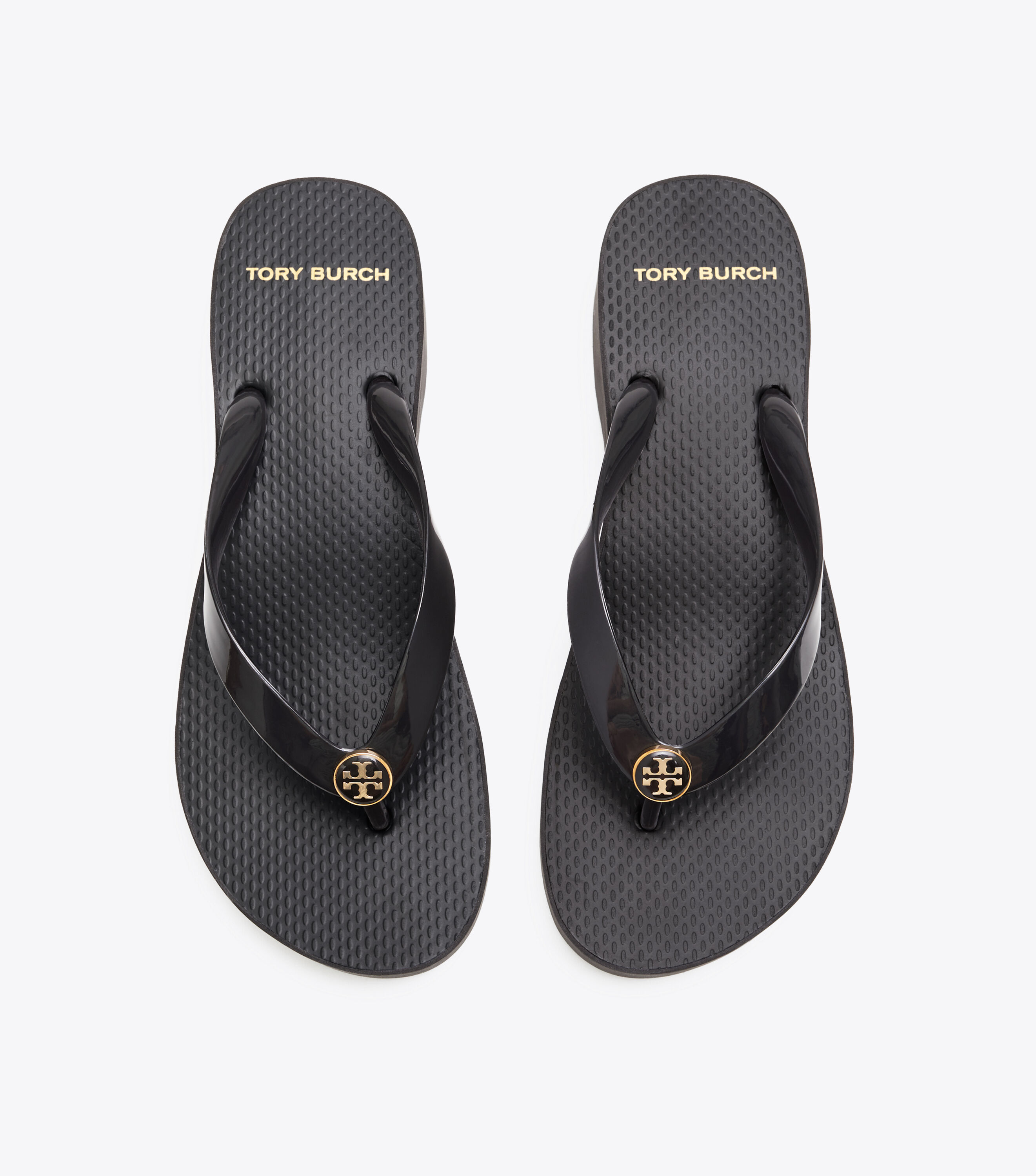 Tory burch carved top wedge flip flop
