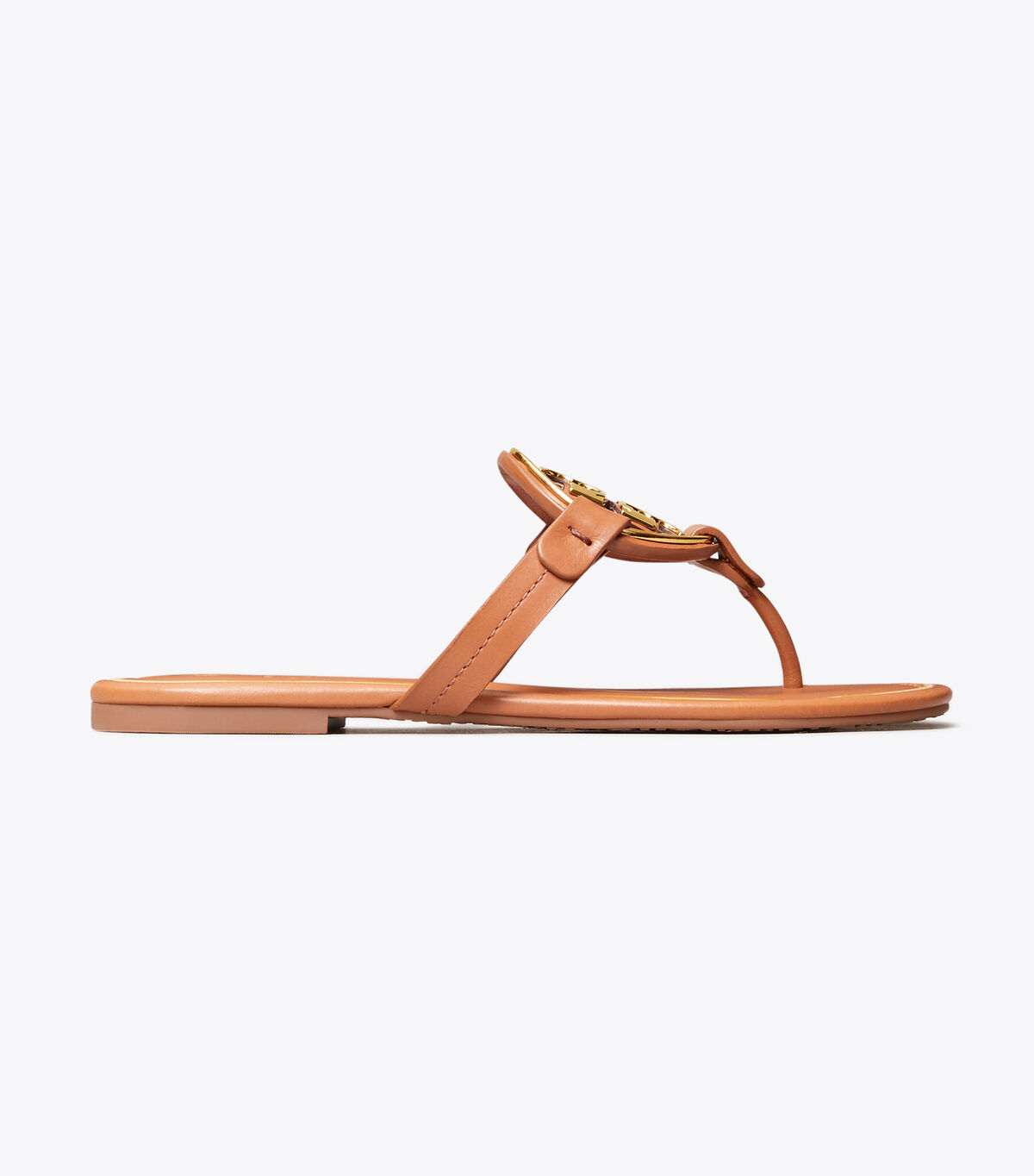 Miller Metal-Logo Sandal, Leather | Shoes | Tory Burch