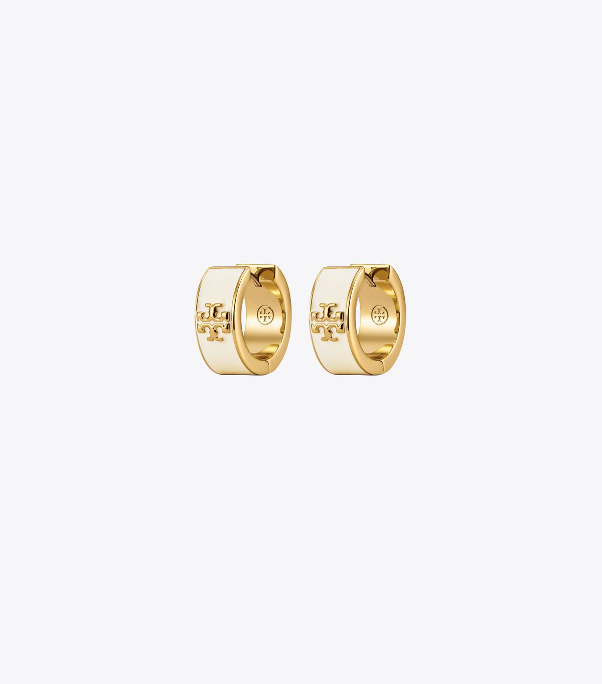 tory burch kira enamel hoop earring