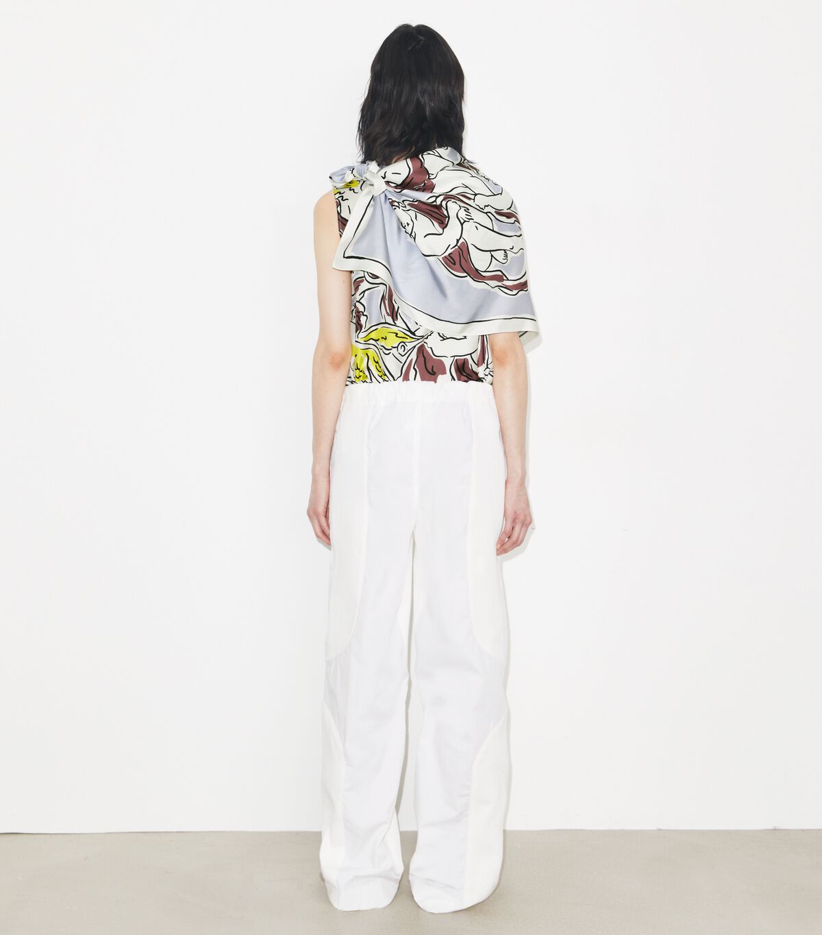 tory burch printed silk cape top