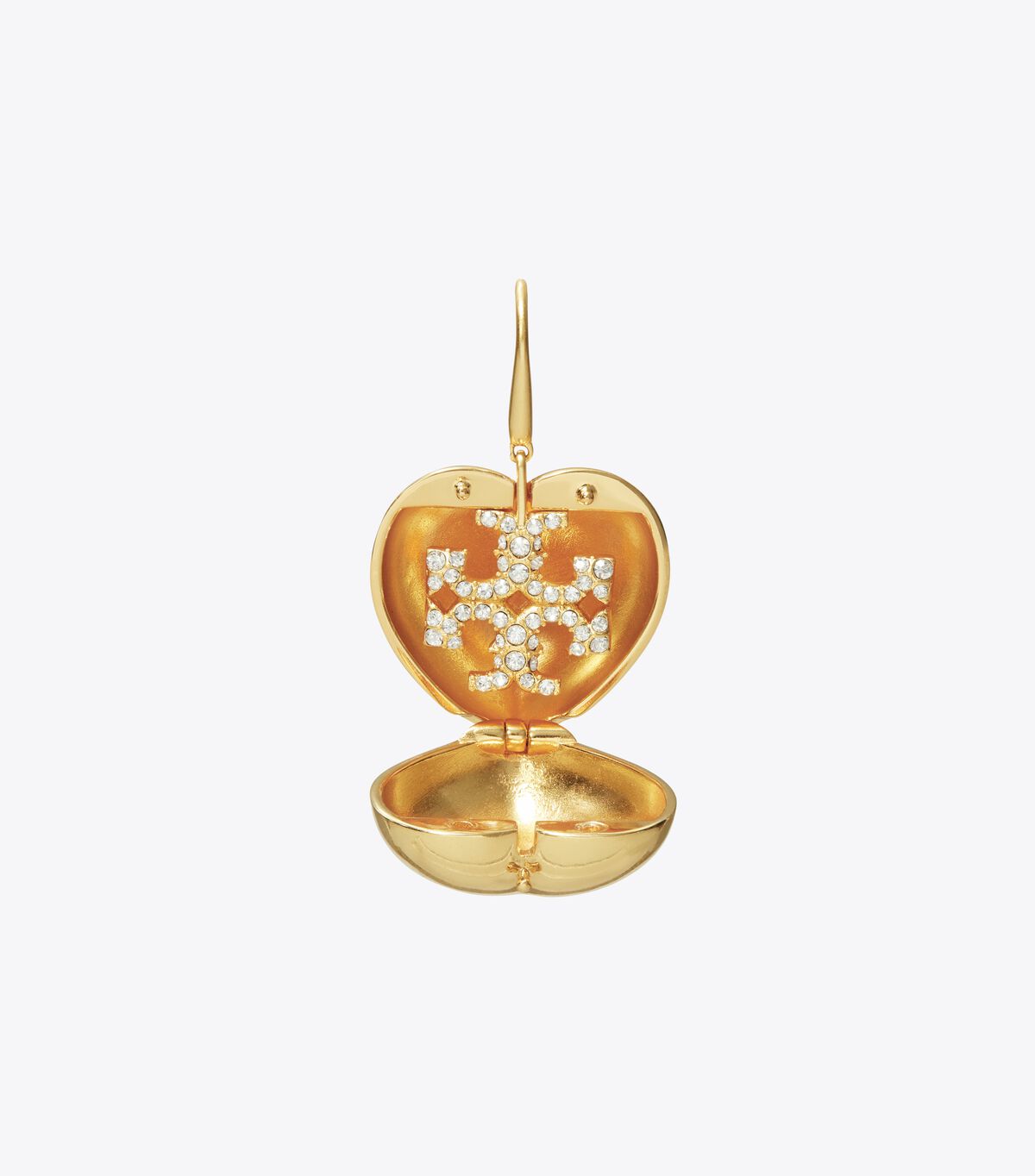 tory burch heart locket earring