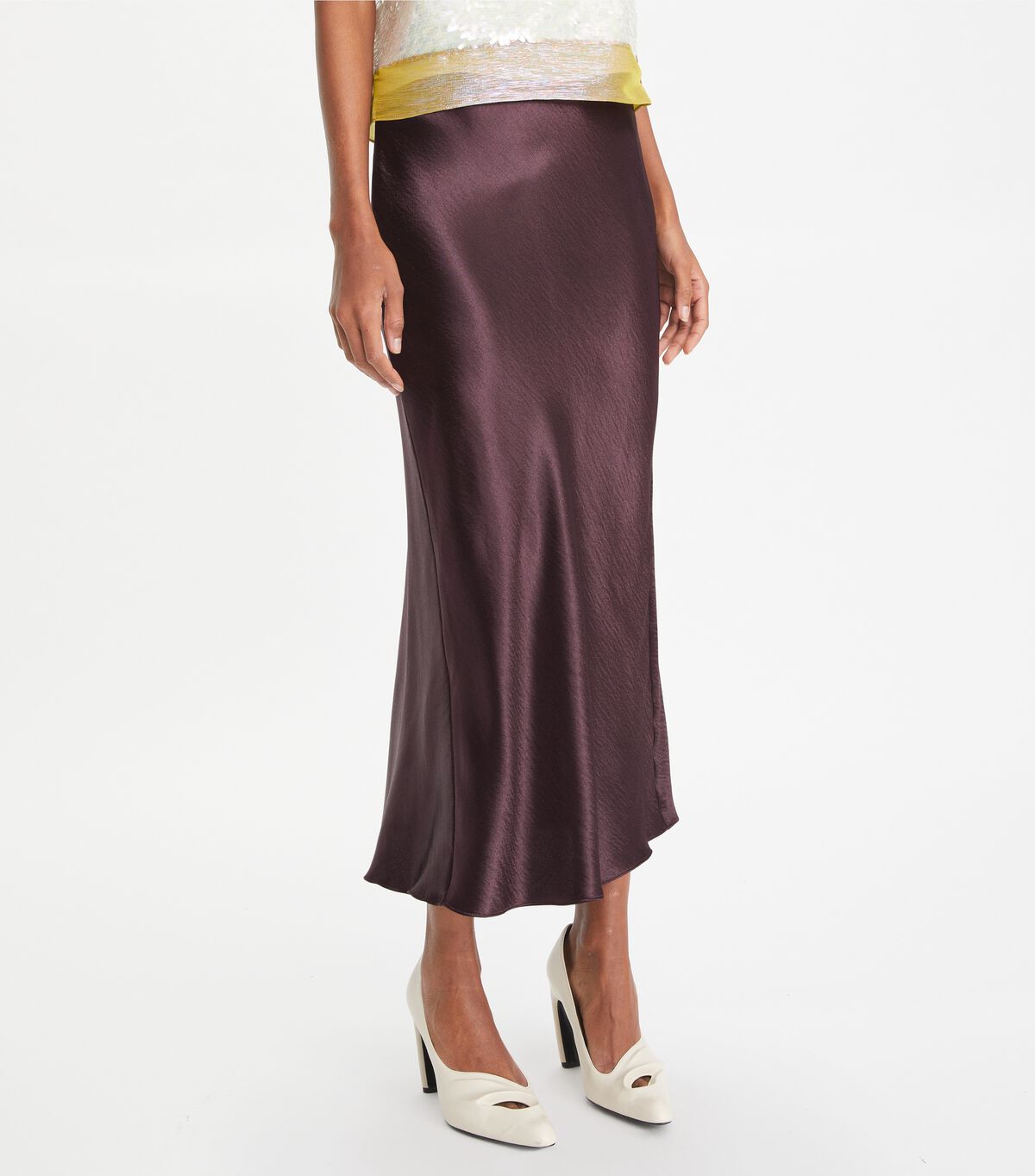 tory burch satin skirt